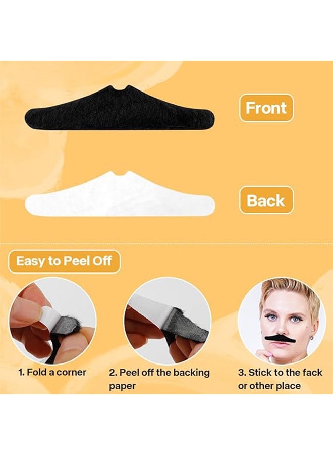 48 Pcs Fake Mustache Fake Moustache Mustaches Self Adhesive Stick on Mustache Fake Beard Costume for Cosplay Masquerade Party - Image 3